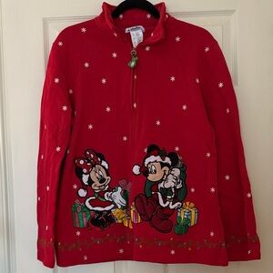 Disney Red Sweatshirt/Sweater with Mickey and Minnie